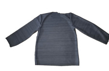 Latex Mens Tee Shirt Top Long Sleeve Black Roleplay BDSM Fetish Loose Fit Rubber