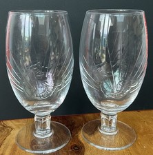 2 X Vintage STELLA ARTOIS pint Glasses (Horn Design) New