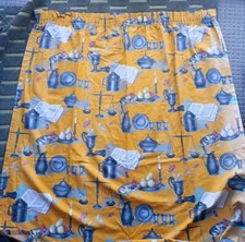 Vintage 50s/60s kitchen utensil print curtain