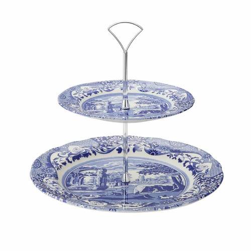 Spode blue italian tier cake - spode, 2-tier