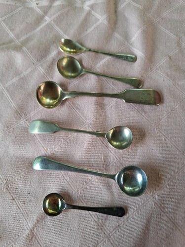 Vintage salt spoon stainless - vintage,