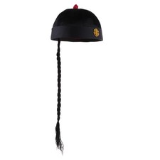 Black Chinese Oriental Hat for