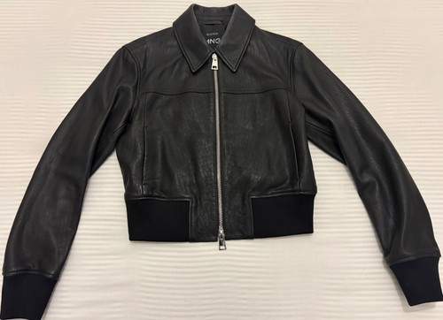 Mango aviator bomber leather - mango,