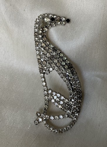 Vintage rhinestone greyhound - vintage,