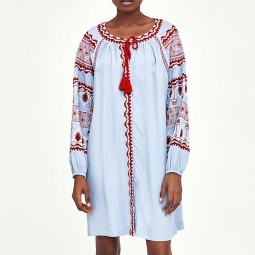 Zara dress small pale blue - dress, &