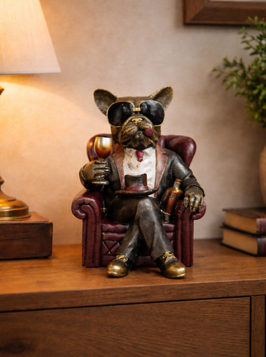 Dog armchair ornament - dog, in