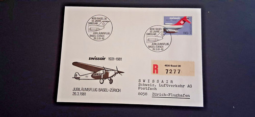 Switzerland fdc swiss air - switzerland,