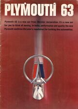 Plymouth Savoy Belvedere Fury Sport Fury 1963 Export Markets Sales Brochure FAIR