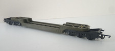 Tri-ang OO Gauge R242 12-Wheel 55-Ton "Trestrol" Bogie Well Wagon in Green #1