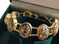 Vintage gold tone etruscan - vintage,