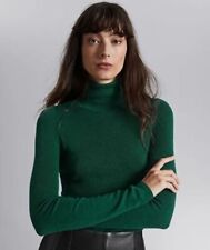 ⭐ & Other Stories Stylish Dark Green Merino Wool Turtleneck Jumper - Petite UK 6