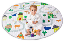 Winthome Baby Play Mat Round Non-Slip Gym Play Mat Toy Storage Crawling Mat 59"