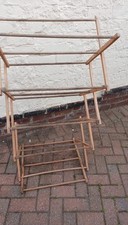 Vintage Wooden 4 Tier Clothes Airer/ Drying Rack