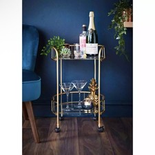 NEW Gold Drinks Trolley With