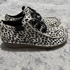 Clark’s Unstructured Funny Dream Pony Hair Leather Lace Up Comfy Shoes UK 6 39.5