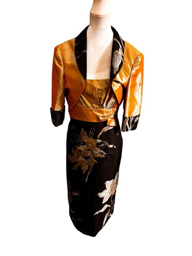 Ispirato gold green dress - ispirato,