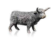 Bronze highland cow sculpture - highland,