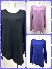 Ex Evans Curve Lightweight Asymmetric Hem Top/Jumper Sizes 14-28