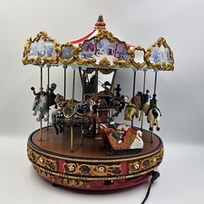 2003 Animated Mr Christmas Gold Label Collection Holiday Winter Carousel Musical