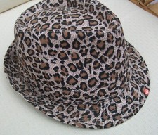 Brown Leopard print Triby Fedora Hat - Flirt - 57cm On Trend party