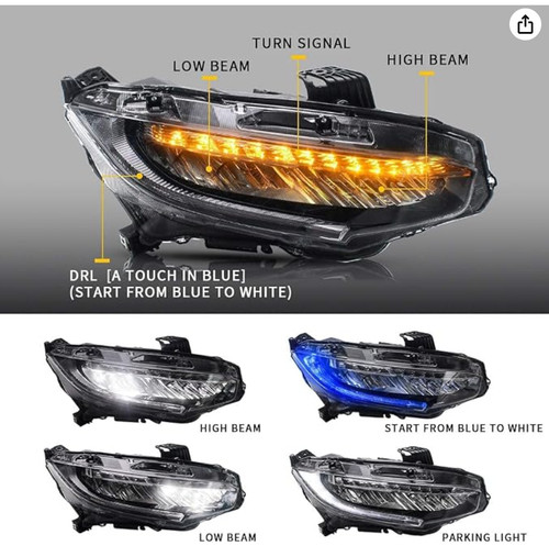 Vland full led headlights for - full,