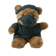 Plush Doctor Teddy Bear with Scrubs & Mask | 22cm Soft Toy Gift for Kids & Adult