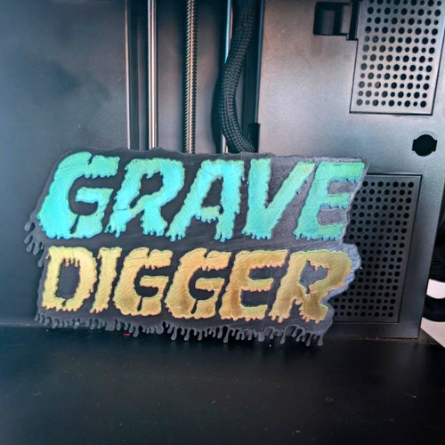 Monster jam grave digger sign - digger,