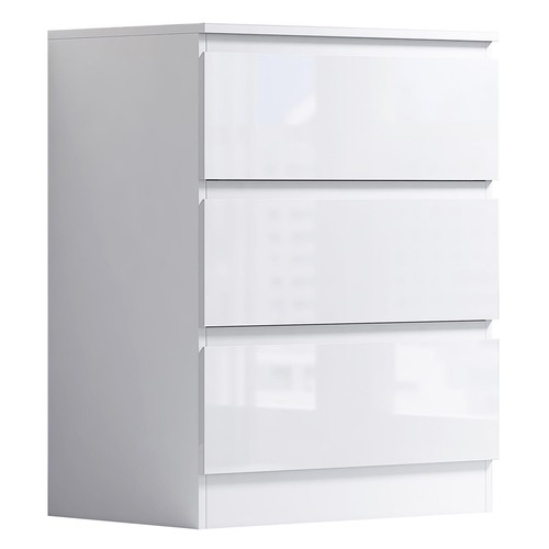 Drawer bedside table white - 3,