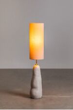 Brand New Elegant Ceramic Floor Lamp with Linen Shade - Neutral Tones