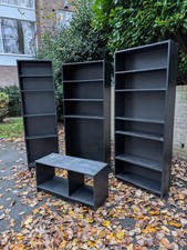 3 bookshelves,good condition, ikea, and TV stand table, and mirrows..