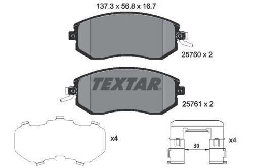 Front brake pad set - pad,