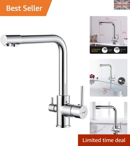 High arch brass kitchen tap - high-arch,