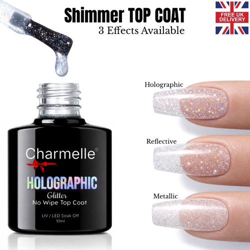 Glitter wipe top coat - glitter, nail