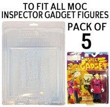 Pack of 5 Protective Cases For MOC Inspector Gadget Figures - AFTWWE WWE WWF