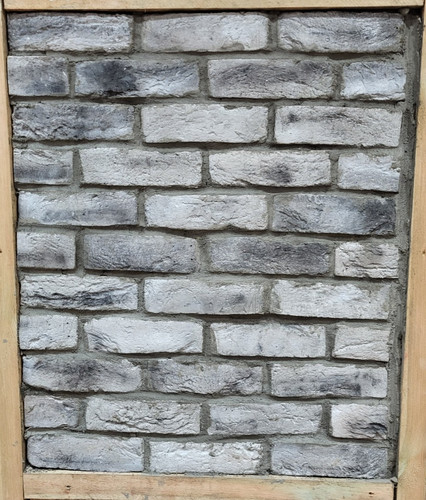 Grey brick slips blend veneer - blend,