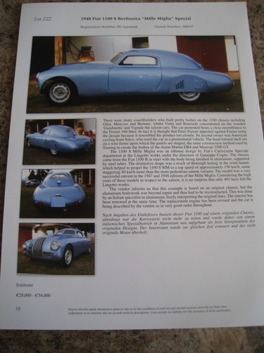 1948 fiat 1100 - 1100, berlinetta