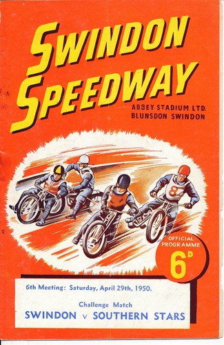 Speedway programme swindon - programme, v