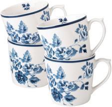Laura Ashley Blueprint Collectables Set of 4 China Rose Mug 350ml