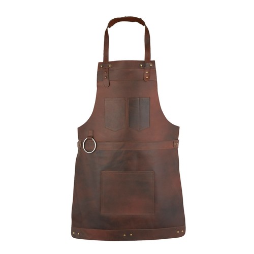 Full grain leather apron - full,