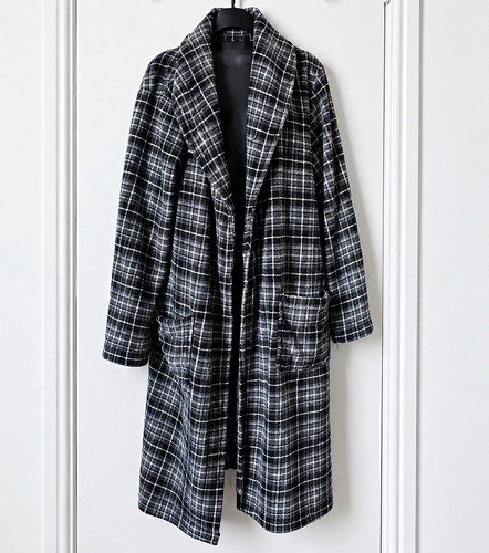 Black white plaid dressing - black,