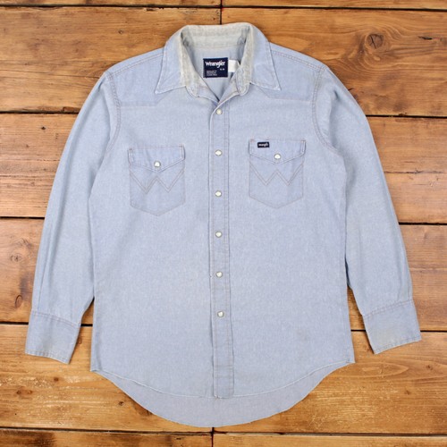 Wrangler denim western snap - wrangler,