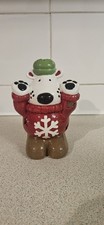Ceramic Polar Bear Tea Light Holder Christmas Decoration 15cm