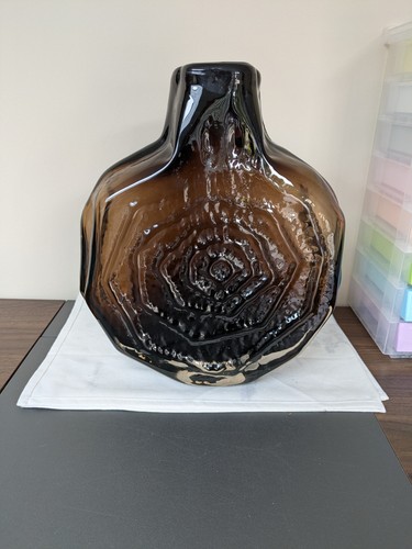 Whitefriars glass banjo vase - whitefriars,