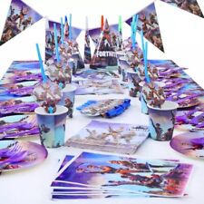 Fortnite Theme Birthday Party Decoration Supplies Cup Plate Tablecloth + More UK