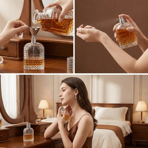 Empty glass perfume aftershave - glass,