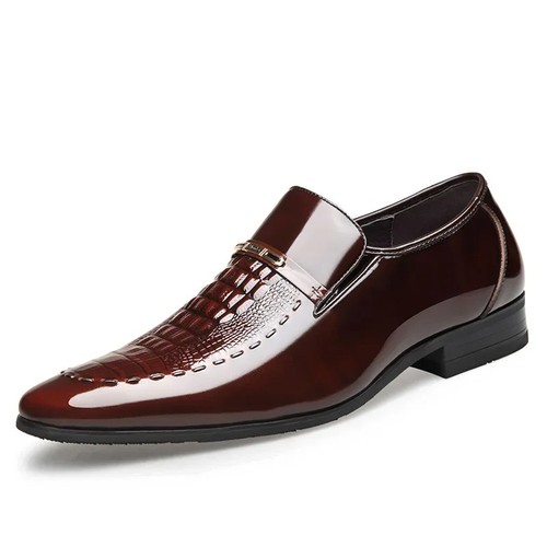 Men slip leather flat - on,