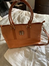 Heyraud Leather Tote Bag Coral, Great Condition With Dust Bag