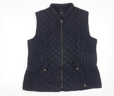 Joules Women’s Blue Quilted Waistcoat UK 20 Regular Fit Outdoor Gilet
