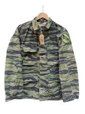 Reproduction US American Woodland Tiger Stripe Camo Combat Shirt Med Reg #699