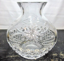 Thomas Webb Fuchsia Pattern Crystal Vase Vintage 18cm Tall